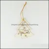 Christmas Decorations New Creative Christmas Tree Home Party Pendant Wood Laser Cutting A Variety Of Styles At Will Drop Delivery 202 Dhweq