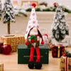 Kerstmuges pluche decoratie lange poot Zweedse tomte tafel open haard ornament vakantie decor xbjk2210