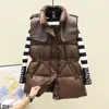 Women's Vests Cotton Large Size Vest Women Autumn Winter Light Down Sleeveless Loose Jacket Lightweight Buckle Streamer Coat 221007