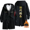 رجال رجال رجال طوكيو Revengers هوديي عباءة Cosplay زي الأنيمي هاناجاكي Takemichi Trench Coat Men Fashion Cotton Zipper Overcoat