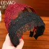 Bandeaux Levao Rétro Dentelle Bandeau Large Turban Bande De Cheveux Crochet Fleur Bandeau Cheveux Cerceau Maille Bandeaux pour Femmes Accessoires De Cheveux T221007