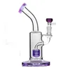 Narguilés Beecomb Perc Percolateur Verre Dab Rig Bongs 14mm Femelle Joint coloré épais capiteux Eau Huile Rigs Bongs Avec Fumer Herbe Sèche Tabac Bol