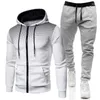 Herrtröjor 1 stycke casual ActiveWear Hoodie Zip Sweatshirt och joggerbyxor Sport 2022 Herrarna Come To Picture Custom