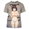 Мужская рубашка летняя мужская футболка Azur Lane 3d Принт Сексуальные аниме Женщины O-образная модная толстовка личности Harajuku Top Top