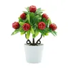 Fleurs décoratives fausses plantes en pot arbre fruitier décoration de la maison bonsaï artificiel sans eau pour cadeaux aménagement paysager Simulation Bouquet