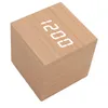 Watch Boxes LED Wood Clock Large Display Wooden Digital Alarm For Home Decoration