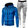 Herrtröjor 1 stycke casual ActiveWear Hoodie Zip Sweatshirt och joggerbyxor Sport 2022 Herrarna Come To Picture Custom