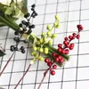 Decorative Flowers Artificial Pinecone Red Fruit For Christmas Decoration Fake Flower Tree Branches Cherry DIY Gift Box Decorated