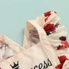 Mamelucos Niñas recién nacidas Trajes de dos piezas Estampado de flores Mangas voladoras Cuello cuadrado Mono Mono Arco Diadema Ropa de verano J220922