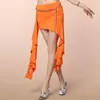 Scenkläder sexiga kvinnor mage oioninos dansande prestanda höft falda halsduk bälte mjölk siden våg tassel kjol kostymer h