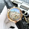 Men's Automatic Mechanical Watch Tourbillon flywheel hollow out 43MM Movement Watch Luminous Sapphire Waterproof Self Winding Fashion Watches montre de luxe