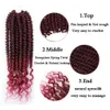 12 Inch Spring Senegalesiska Twist Virkade Hårflätor Fluffiga Twist Virkade Hår Curl End 12 trådar/st LS27