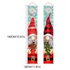 Christmas Decorations Faceless Rudolph Printed Couplet Door Banner Decoration Doorway Wall Hanging Ornament Xmas Year Decor