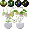 Applique EU/US Plug champignon veilleuse 7 couleur changeante crépuscule à l'aube capteur LED fleur chambre lampes pour enfants cadeaux