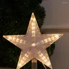 Christmas Decorations Tree Star Topper Light LED Treetop Ornament Year For Home With US Plug