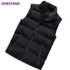 Gilets pour hommes Veste sans manches Hiver Ultralight Down Male Slim s Warm Gilet poche noir Manteau zipper Coupe-vent hommes 221008