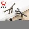 Ручки тянет Kak 10pcs Tree Branch Murniture Handle 96 мм 128 мм черно -серебряного бронзового кухонного шкафа ручки дверной оборудование 221007