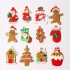 Decorações de Natal 12pcs Ornamentos de árvore de gengibre de gengibre