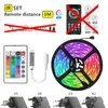 Bandes 12V RGB LED Bande Bluetooth À Distance Étanche Ruban Lumière 2835 SMD Bande Rétro-Éclairage Musique Sync Décoration Lampes Pour Chambre