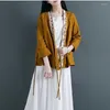 Ethnic Clothing Chinese Style Women Hanfu Cardigan Coat Traditional Oriental Fashion Blouse Jackets Ladies Tops 12251