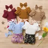 Clothing Sets 3Pcs Baby Girl Clothes Set born Kids Childern Toddler Outfits Infant Born 221007