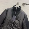 Women's Down Parkas Designer Milan Runway New Winter Stand Collar Paneled Coats Brand Sam