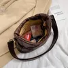 Evening Bags Space Cotton Pad Shoulder Women Soft Pu Leather Hobos Handbag Small Quilted Messenger Bag Female Down Feather Crossbody