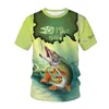 Мужская рубашка летняя мужская футболка 3D открытая рыбалка для рыбалки женская детская мода негабаритная рубашка охотничьих животных Топ мальчик хип-хоп