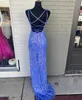 Sequin Prom Dress 2023 боковая щель официальное вечернее свадебное платье для вечеринки зимнее судно.