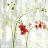 Dekorativa blommor konstgjord fjäril orkidé phalaenopsis falsk blomma för diy fest festival bukett bröllop hem el dekoration