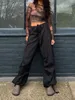 Spodnie damskie capris cuteandpsycho streetwear joggers workowate spodnie luźne kobiety nogi punkowe punkowe solidne modne moda