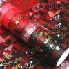 Envoltura de regalo Conjunto de cintas Washi rojas Etiqueta adhesiva adhesiva de San Valentín para decoración Álbum de recortes Diario Cuaderno de notas Accesorio para manualidades DIY 9 rollos / lote