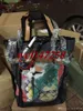 Totes Lady Shopping Canvas Graffiti Imprimé corde de sac à main imprimé brodé avec un sac à bagages en toile à imprimé multicolore Sac Postman 244k