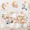 Stickers Muraux Animaux De Bande Dessinée Fête Sticker Mural pour Enfants chambre Maternelle Décor Amovible Stickers Décoration De La Maison Art Peintures Murales Fonds D'écran DIY 221008