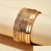 Br￶llopsarmband 14st/set Punk Gold Color Wedding Armband f￶r kvinnor Trendiga legering Metall Bangle Bohemian smycken Tillbeh￶r Hela DHQEQ