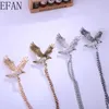 Broszki Retro męska broszka z orłem bankiet stanik koreańska biżuteria garnitur łańcuch z frędzlami przypinka akcesoria męskie
