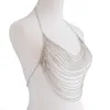 Andere Mode Frauen glänzenden Körperschmuck Halskette BH Körperschmuck sexy Bikini Zubehör Halskette Schmuck 221008