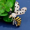 Broches Mode grand cristal abeille Animal brillant strass broche broches pull bijoux femmes insecte papillon mariage Bouquet cadeau