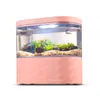 Aquariums USB Mini Desktop Aquarium Buildin Water Pump LED Light Filter 2201007