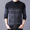 Mens truien trui winter herfst ronde nek longsleeveved gewoon stretch pullover zaailingen geschikt voor modieuze mannen groot 221008
