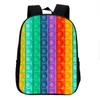 3D Impresso Push Bubble Mochilas Favory Favor Gifts Para crianças Fidget Children Bag Rainbow De volta à escola Mochila Bookbag Boutique 32