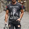 Camisetas masculinas de estilo retro 3D Impresso para homens casuais de streetwear lúpulo tendência de hip hop superdemas tampas de pescoço curto de pescoço curto