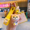 Key Women Bag Pendant Shiba Inu Keychain Keyfob Gift Creative Dog Animals Accessories Cute Cartoon Pattern PVC Keyring 1008