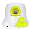 Dog Toys Chews Dog Pet Toys Tennis Launcher Matic Throwing Hine Ball Throw Device 3/6/9M Section Emission With 3 Balls Training Drop Dhqhy