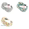 Pannband Levao Flower Print pannband Bezel Turban Scrunchies för kvinnor Hårband Girls Hair Accessories Head Hoop Hair Jewelry Rubber Band T221007