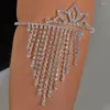 Braccialetti di collegamento GLAMing Fashion Strass Stretch Bangle Nappa Catena Bracciale superiore del braccio per le donne Bracciale di cristallo Festa di nozze nuziale