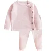 Completi di abbigliamento Toddler Neonate Vestiti Bambini 2 pezzi Pullover invernale a maglia Maglione Pantaloni Ragazzi Tute Pigiama per bambini 221007