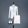 Costumes pour hommes sur mesure noir/blanc Blazer pantalon ensemble pour hommes Satin châle revers tenues de mariage tenues de fête d'affaires 2 pièces veste pantalon cravate