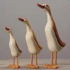 Garden Decorations 3x/set Duck Statue Home Decor Bird Collectible Figurine Good Luck Ornate