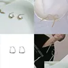 Stud Korean Metal Round Stud Earrings For Women Fashion Cute Gold Sier Color Punk Charm Earring Minimalist Jewelry 205 D3 Drop Deliver Dhfxl